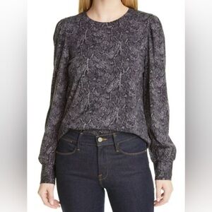 Rails Emilia Charcoal Snakeskin Top